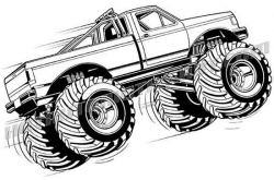 ford f-150 monster truck vector clip art, buy two images get one ...