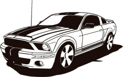 Ford Mustang Clip Art Cliparts | Автомобили | Car drawings ...
