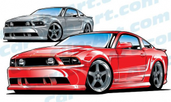 Late Model Ford Mustang Vector Clip Art | Mustang, Ford mustang and ...