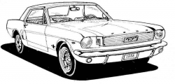Classic Mustang Car Clipart | rudycoby.net