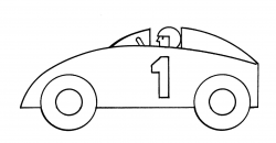 Race Car Outline Clipart
