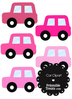Car Clipart in Shades of Pink — Printable Treats.com