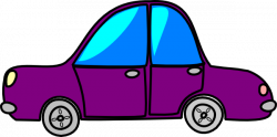 Purple Cartoon Car Clipart