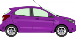 OnlineLabels Clip Art - Car 13 (Purple)