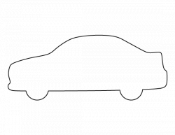 Car pattern. Use the printable outline for crafts, creating stencils ...