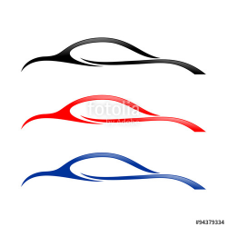 Multi Colored Abstract Car Shape