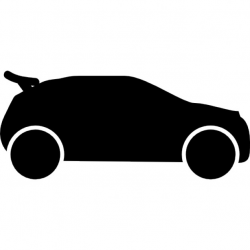 Car side view black shape Icons | Free Download