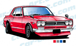 Vintage Nissan Skyline — Car-Clip-Art.com