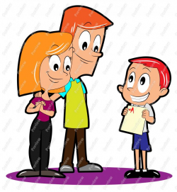 Boy Student With Report Card Clip Art - Royalty Free Clipart ...