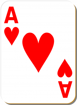 Clipart - White deck: Ace of hearts