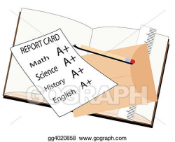 Drawing - Report card. Clipart Drawing gg4020858 - GoGraph
