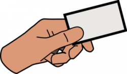 Simple Cartoon Hand Holding Card Clip Art at Clker.com - vector clip ...