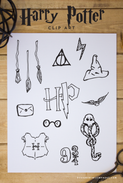 Harry Potter Clip Art | Harry potter clip art, Overlays and Hand drawn
