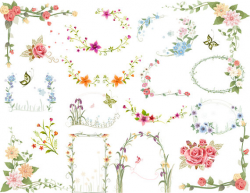 Instant Download: Digtal Floral Frames Clip Art Flower Frames ...