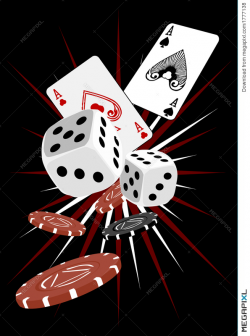 Gambling Dice And Cards Illustration 1777138 - Megapixl