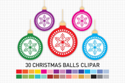 Christmas Balls Clipart, Christmas Ball | Design Bundles