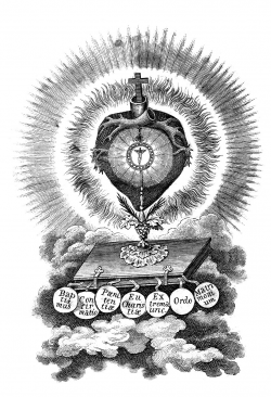 Antique Clip Art - Glorious French Sacred Heart - Holy Card - The ...