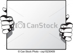 Hand Holding Sign Clipart