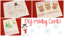DIY: 3 Easy Holiday Cards! - YouTube