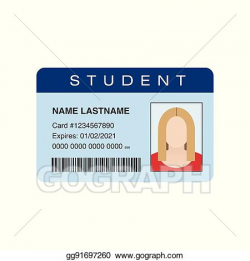 Vector Stock - Student id card. Stock Clip Art gg91697260 - GoGraph