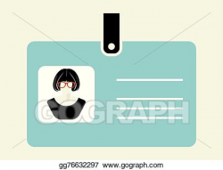 Vector Clipart - id card icon. Vector Illustration gg76632297 - GoGraph