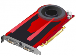 Single slot gaming video card Clipart - Design Droide