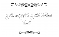 Wedding Place Card Clipart