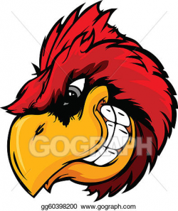 Vector Illustration - Cardinal or red bird head cartoon. EPS Clipart ...