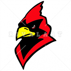 Mascot Clipart Image of A Cardinals Mascot Head In Color | Cardinal ...
