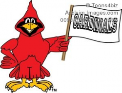 Clipart Cartoon Cardinal Cheering