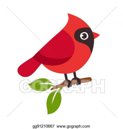 Vector Illustration - Red cardinal bird. EPS Clipart ...