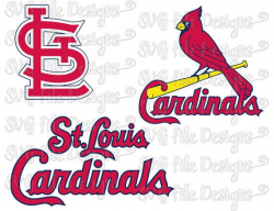 St. Louis Cardinals Baseball MLB Logo Cutting File / Clipart Set in ...
