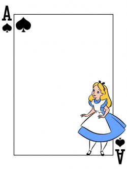 Journal Card - Alice - Alice in Wonderland - Playing Card - lines ...