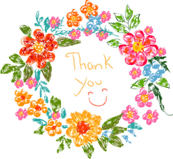 Flower frame thank you card Free vector in Adobe Illustrator ai ...