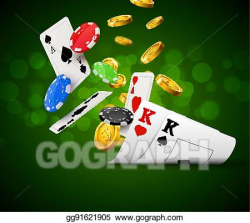 Vector Stock - Poker chips casino green poster. gamble cards and ...