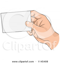 Hand Business Card Clipart