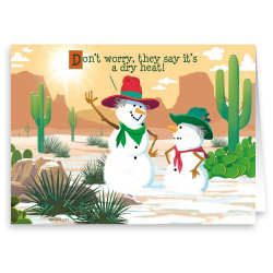 Amazon.com: Dry Heat Western Snowman Funny Christmas Card - 18 ...