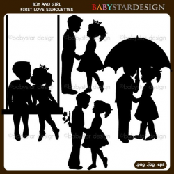 INSTANT DOWNLOAD, wedding silhouette clipart, silhouette clipart ...