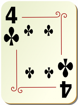 Playing Cards | Free Stock Photo | Illustration of a Four of Clubs ...