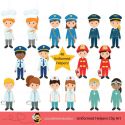 Community Helpers Clipart, Community Clipart,Career Day Clipart ...