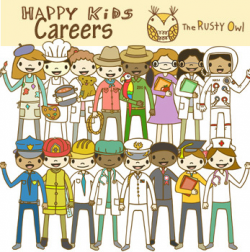 Happy Kids Career Clip art set by The Rusty Owl | TpT