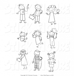 People Figures Clip Art | Clip Art of Stick Career People by C ...