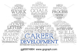 Stock Illustration - Career development in word tag cloud. Clipart ...