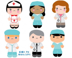 Cute Kids Clipart Kawaii Clip art Nurse Doctor clipart