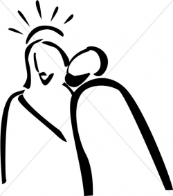 Maundy Thursday Minimalist Clipart - Jesus Prays for Guidance During ...