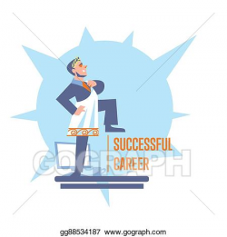 Vector Stock - Successful career banner with businessman ...