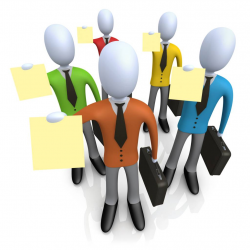 Clipart Illustration of a Group Of Businessmen In Colorful Shirts ...