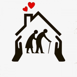 Caring For The Elderly, Black, Icon, Love PNG Image and Clipart for ...