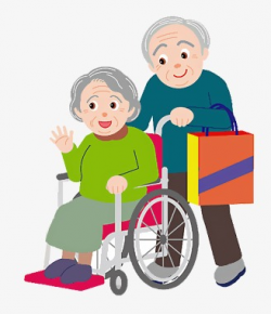 Caring For The Elderly, People Illustration, Cartoon Characters ...