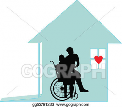 EPS Illustration - With honor and dignity, - home care. Vector ...